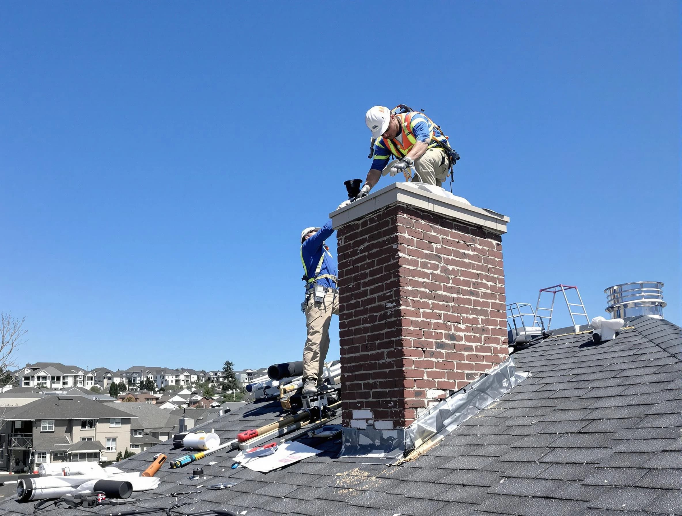 White Bluff Chimney Sweep repairing a chimney crown in White Bluff, TN