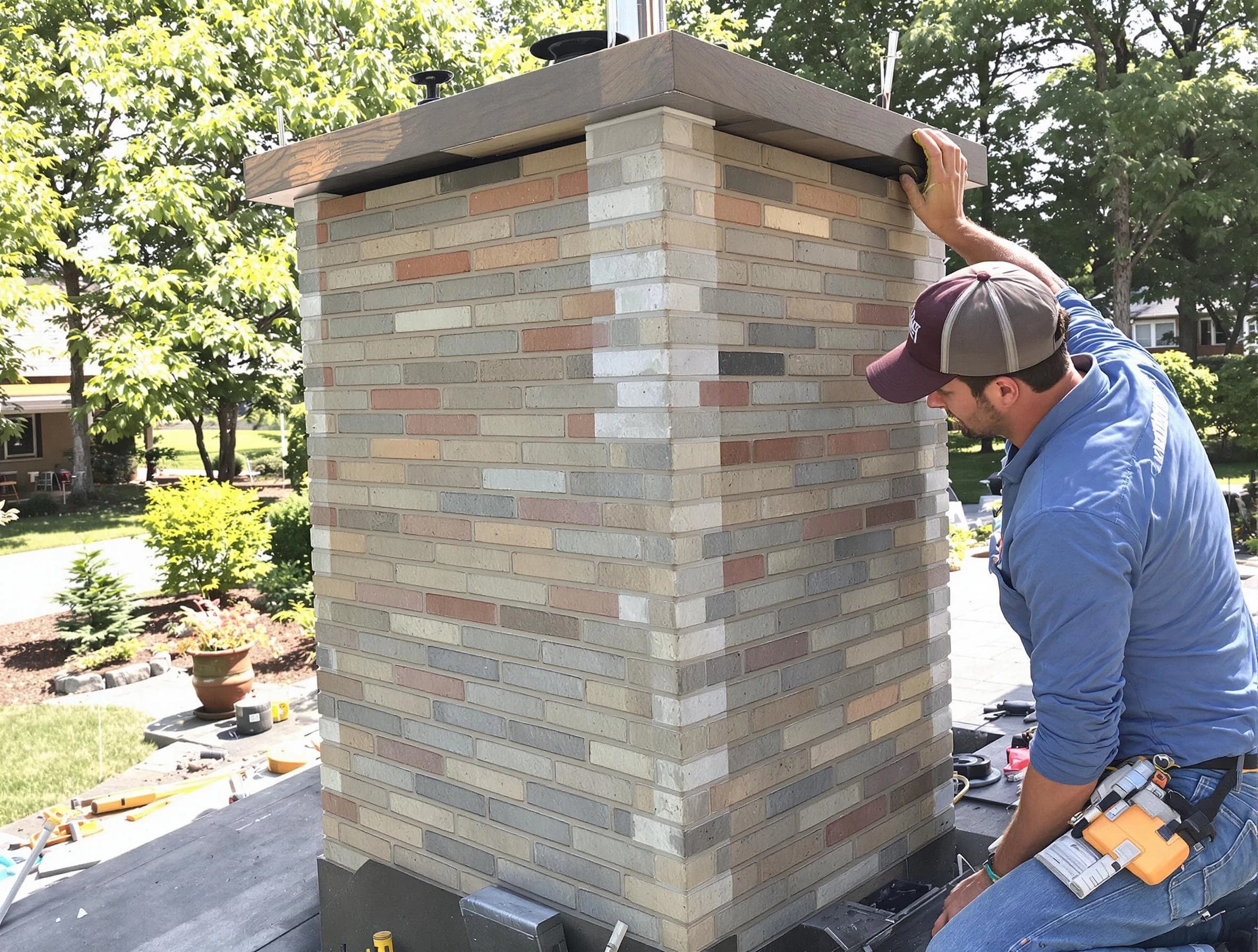 White Bluff Chimney Sweep completing a modern chimney remodel in White Bluff, TN