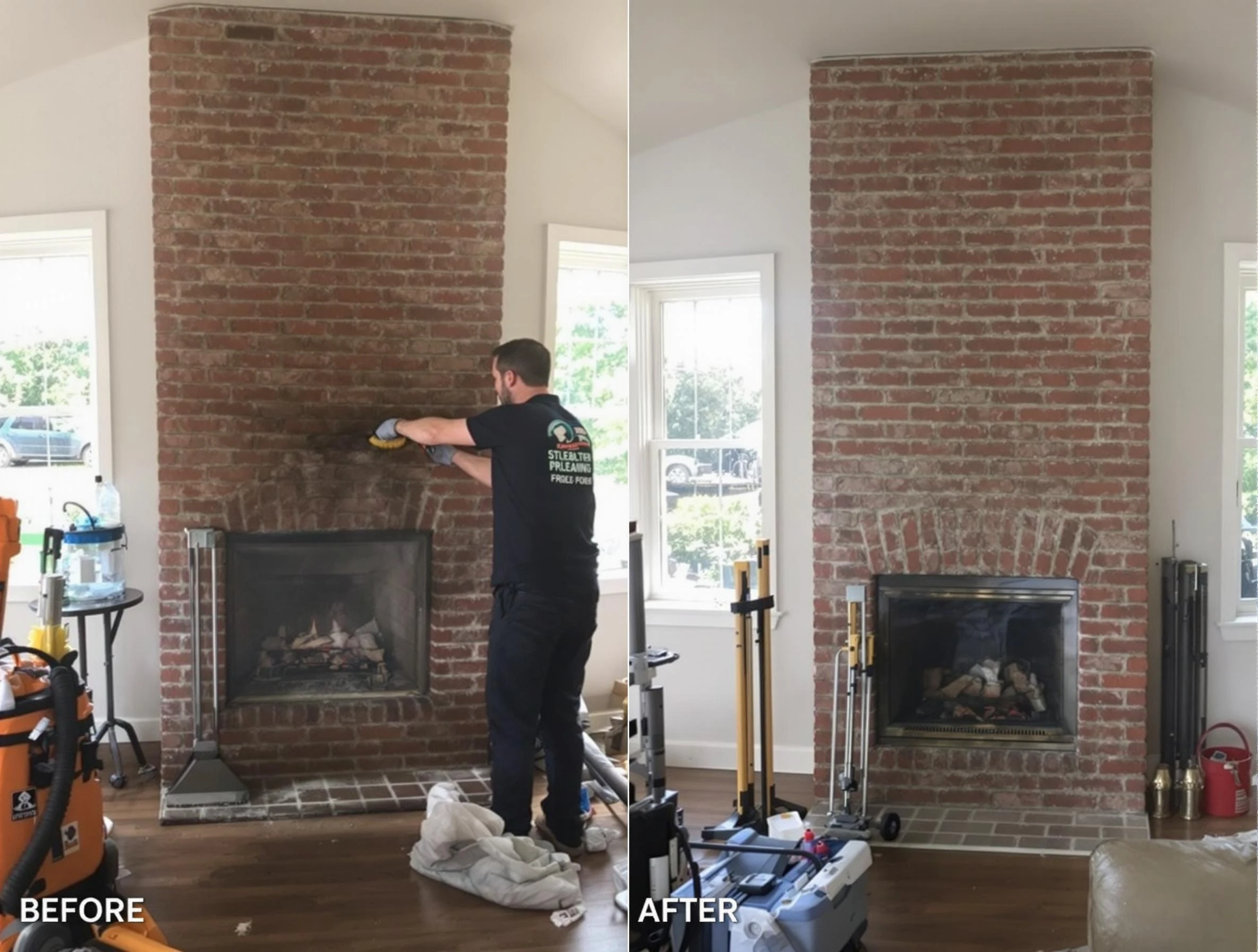 Finished chimney sweeping service by White Bluff Chimney Sweep in White Bluff, TN