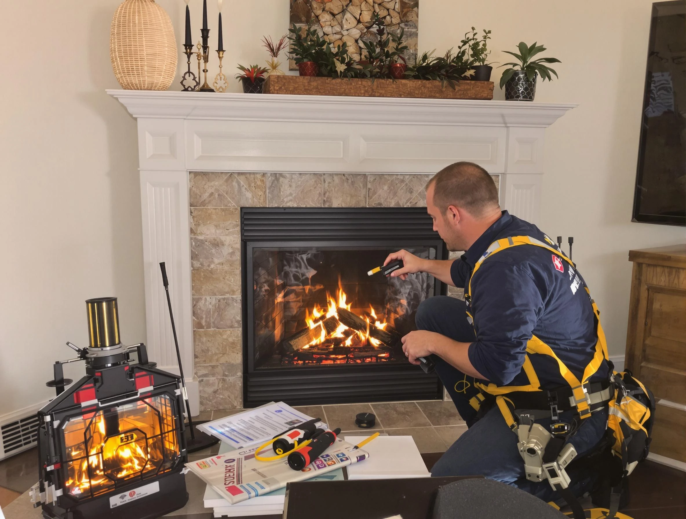 Safety-focused fireplace inspection by White Bluff Chimney Sweep in White Bluff, TN